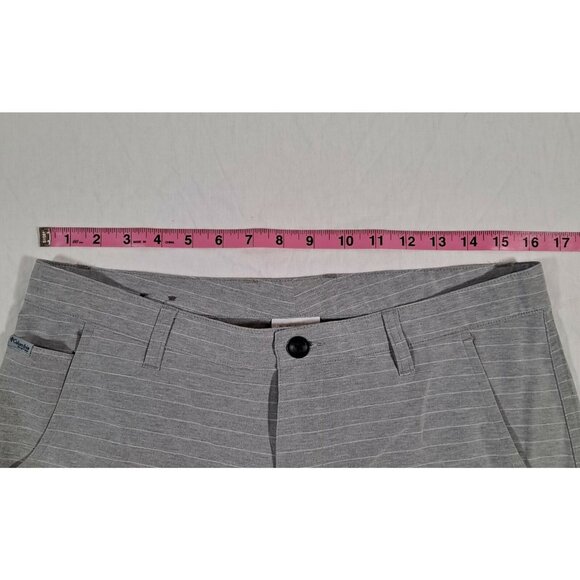 Columbia PFG Shorts Fishing Striped Gray Performance Camping Hiking Mens 32 - Picture 5 of 9